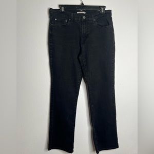 Levis 505 Denim Jeans Women’s Black Size 30 Straight Leg Cotton Stretch